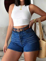 Heritage High-Rise Classic Denim Shorts