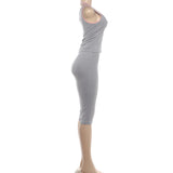 Sporty Grey & Pink Two-Piece Athleisure Set