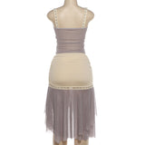 Boho Tiered Ruffle Asymmetric Two-Piece Set