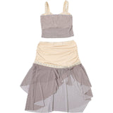 Boho Tiered Ruffle Asymmetric Two-Piece Set