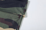 High-Waisted Camouflage Ruched Flare Pants