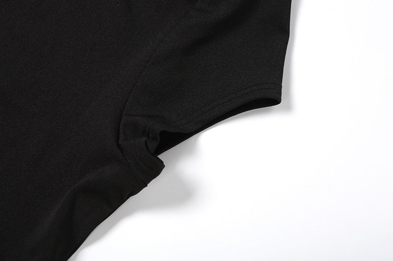 Modern Asymmetric Pearl Button Knit Top