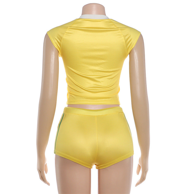 High-Neck Backless Mock Thong Romper