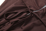 Chocolate Keyhole Fringe Bodycon Mini Dress