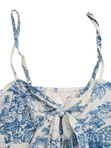 Toile de Jouy Tie-Front Cami Blouse