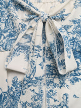 Toile de Jouy Tie-Front Cami Blouse