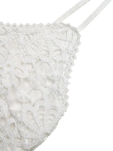 Crochet Lace-Bodice Smocked Maxi Dress