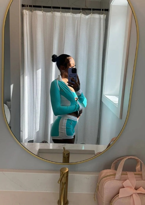 3-Piece Turquoise Athletic Lounge Set