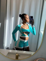 3-Piece Turquoise Athletic Lounge Set