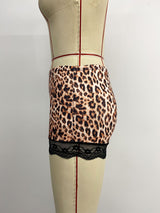 High-Waisted Crochet Knit Shorts Set