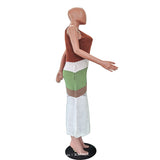 Abstract Patchwork Colorblock Knit Maxi