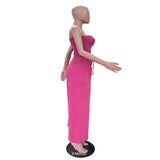 Bubblegum Pink Strapless Tube & Trouser Set