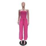 Bubblegum Pink Strapless Tube & Trouser Set