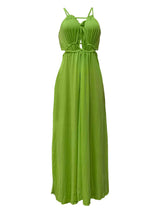 Women's Sexy Cut-Out Halter Maxi Dress