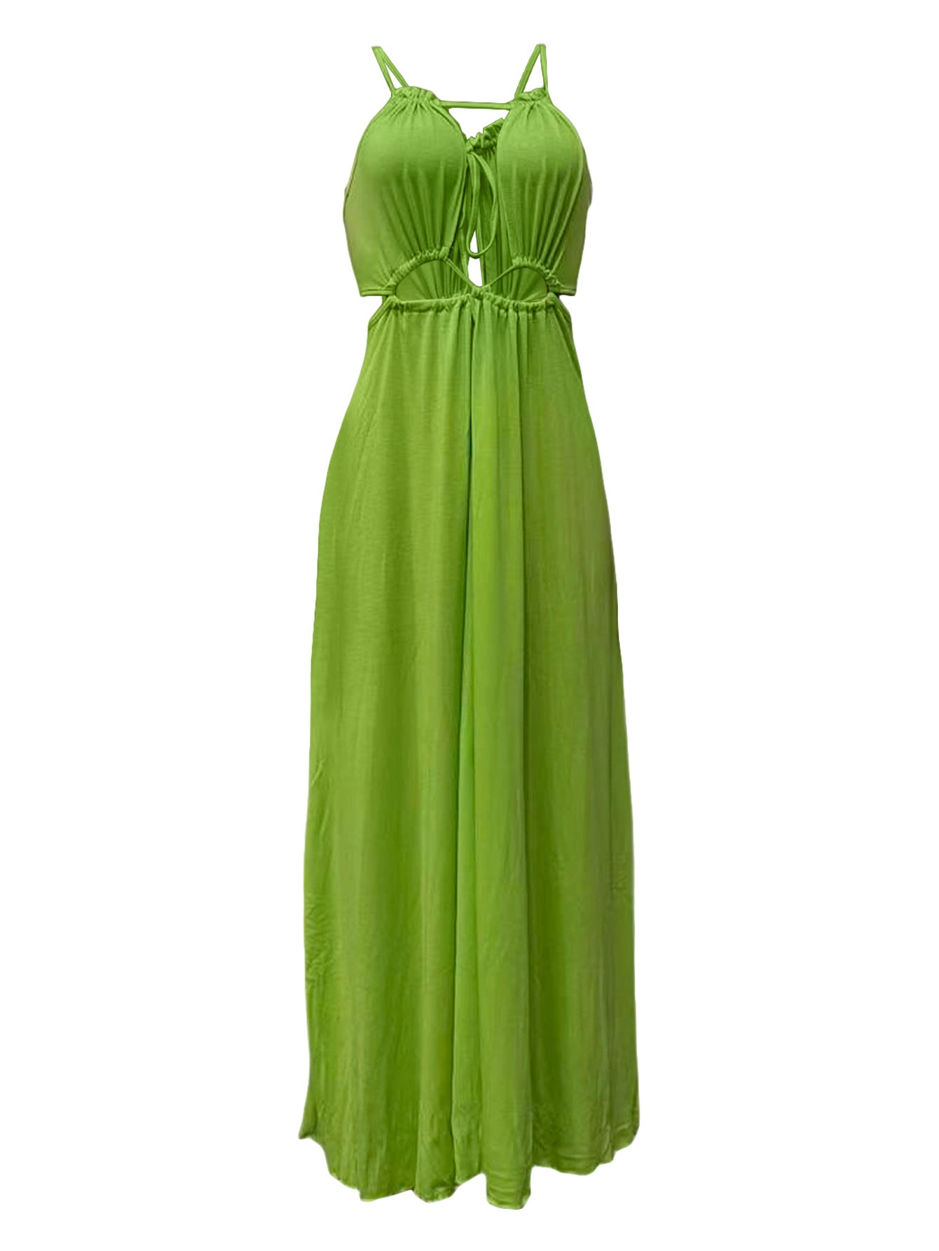 Women's Sexy Cut-Out Halter Maxi Dress
