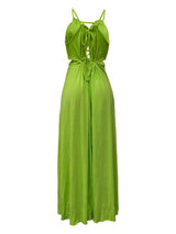 Women's Sexy Cut-Out Halter Maxi Dress