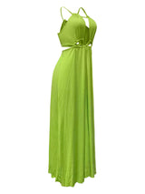 Women's Sexy Cut-Out Halter Maxi Dress