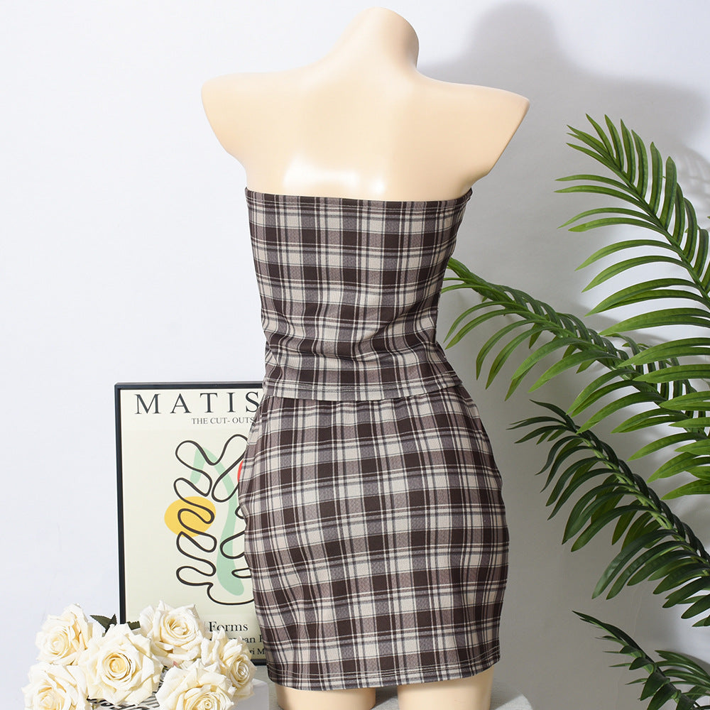 2-Piece Tube Top and Mini Skirt Set – Matching Co-ord Streetwear Set