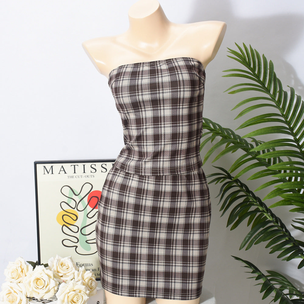 2-Piece Tube Top and Mini Skirt Set – Matching Co-ord Streetwear Set