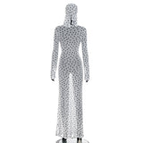 Polka Dot Sheer Maxi Cover-Up Dress
