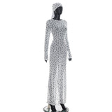 Polka Dot Sheer Maxi Cover-Up Dress