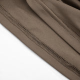 Taupe Asymmetric Draped Mini Dress