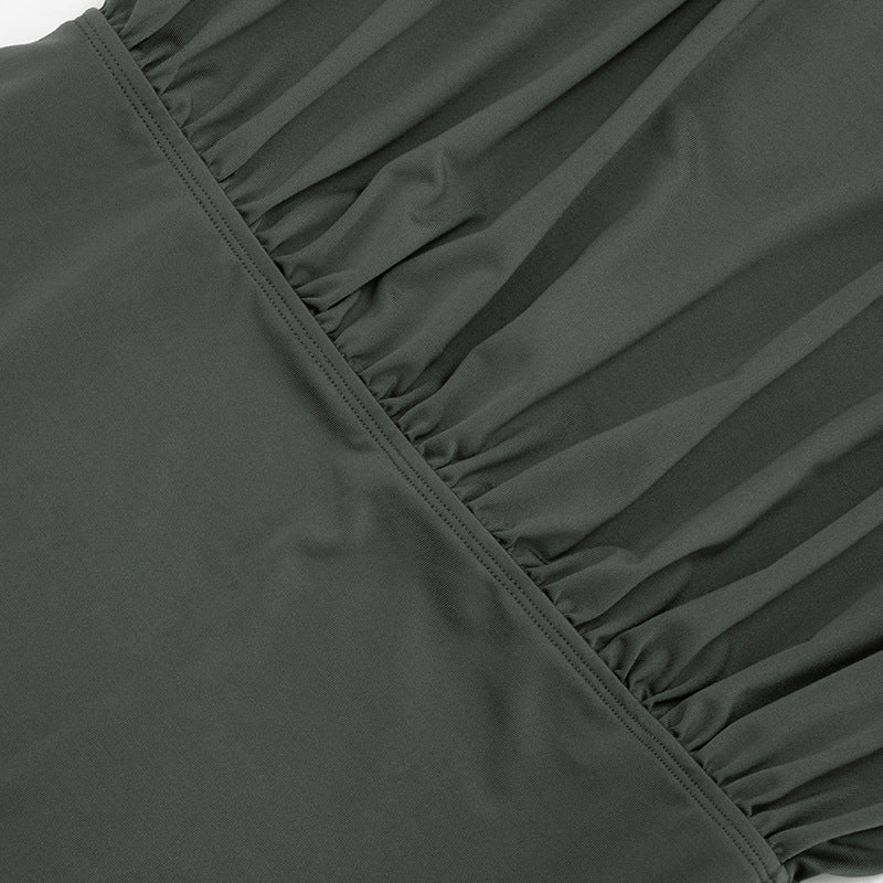 Open-Back High-Neck Mini Dress