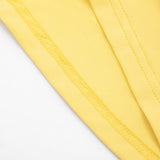 Canary Yellow Halter Slit Maxi Dress