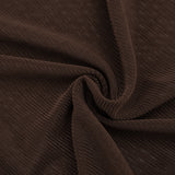 Women's Elegant Off-the-Shoulder Mesh Mini Dress – Chocolate Brown Drape Detail Club Dress