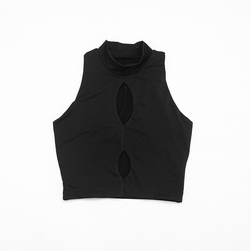 Women`s Cutout Crop Top Capri Set