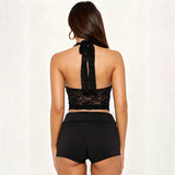 Women`s Lace Halter Short Set
