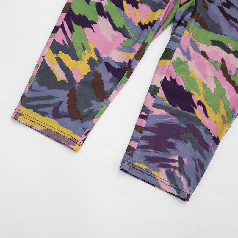 Women`s Abstract Print Capri Jumpsuit