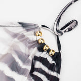 Women`s Zebra Print Capri Jumpsuit