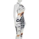 Women`s Zebra Print Capri Jumpsuit