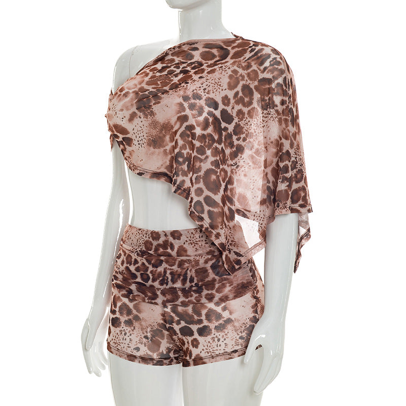 Women`s Animal Print Short Set