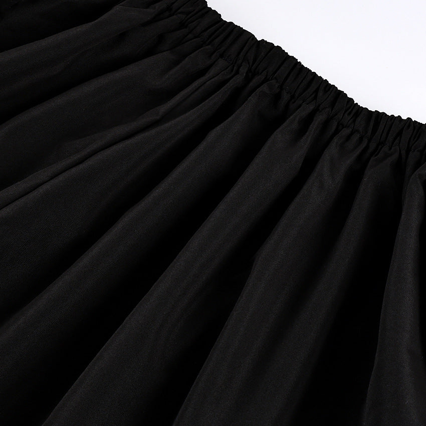 Elegant Black Lace Sheer Insert Harem Pants