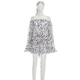 Boho Print Beach Shorts Set