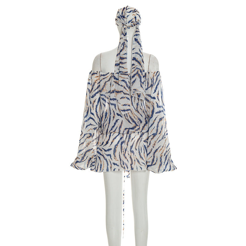 Boho Print Beach Shorts Set