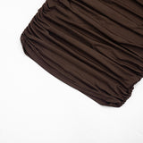 Elegant Ruched Halter Mini Dress