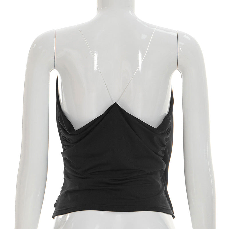 Draped V-Neck Cami Tank Top