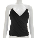Draped V-Neck Cami Tank Top