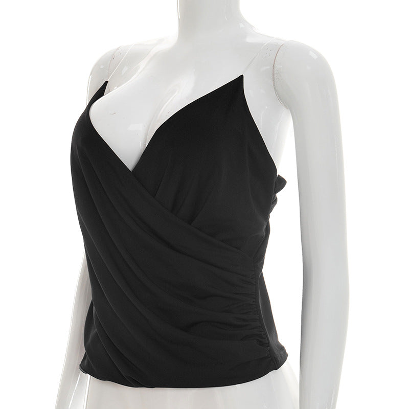 Draped V-Neck Cami Tank Top