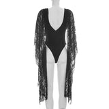 Lace Cape Sleeve Bodysuit