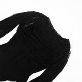Lace Cape Sleeve Bodysuit