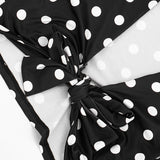 Polka Dot Tie Front Crop Top