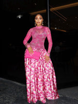 Vibrant Rib Knit Long Sleeve Lounge Set