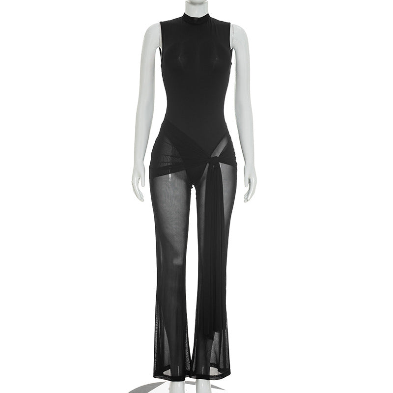 Strapless Wide Leg Pant Set