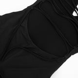 Women's Deep V Halter Capri Jumpsuit