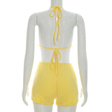 Women's Chiffon Kimono Sleeve Shorts Set