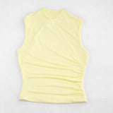 Women's Ruched Cross Neck Maxi Dress